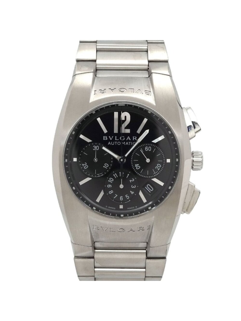Bvlgari Ergon Chronograph Watch Date Black Automatic Ergon